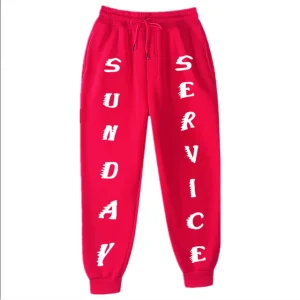 Kanye West Sunday Service Red Sweatpants