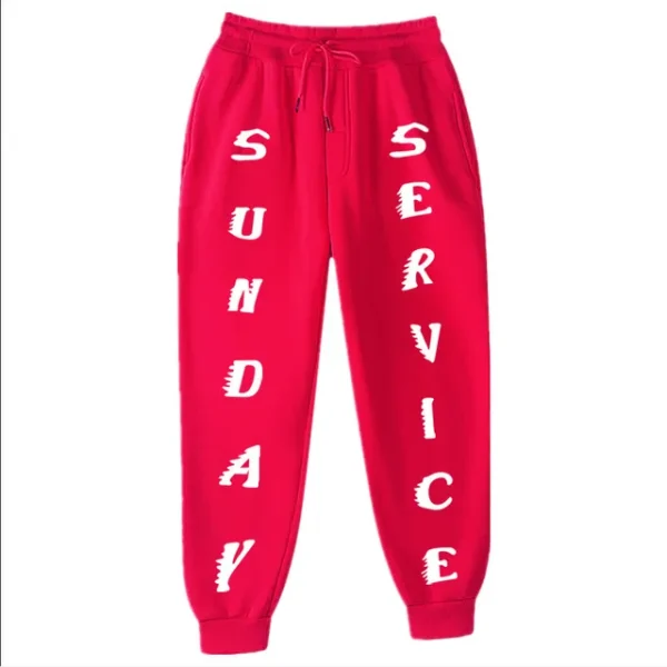 Kanye West Sunday Service Red Sweatpants